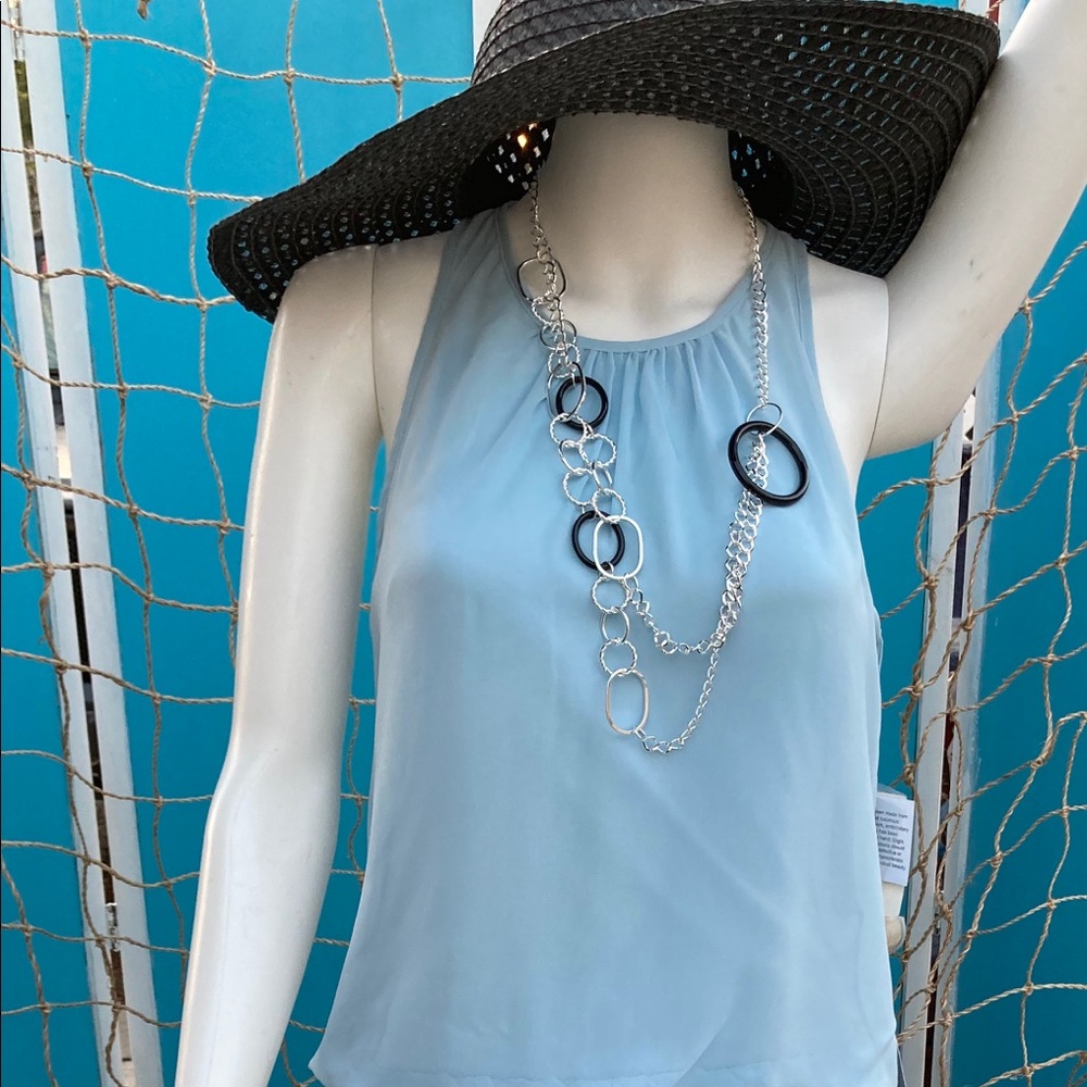 New Aidan Women’s Blue  Polyester & Lace  Dress